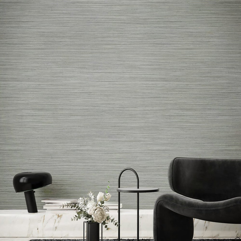 Ornamenta Collection Horizontal Texture Wallpaper Roll, Cream