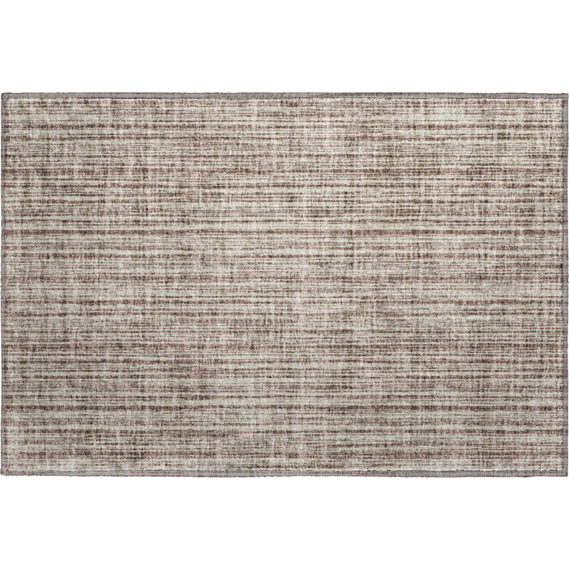 Premium Machine Washable Prisco Brown Rug, Rectangle 1'8" x 2'6"