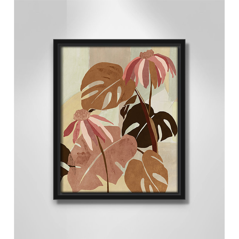 Hot Tropics I - Toile à cadre flottant, Toile avec cadre noir, H 11,5 po x l 9,5 po x P 2 po