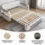 Modern Convertible Sofa Bed, Features Storage & Latex Mattress, Grey Upholstery with White Frame, Space-Efficient for Living Rooms & Studios Fast Dispatch From UK Warehouse — 2 Working Days//Deliver within 3-5 working days.-87528407