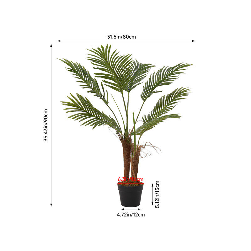 90cm Faux Palm Tree Tree in Pot