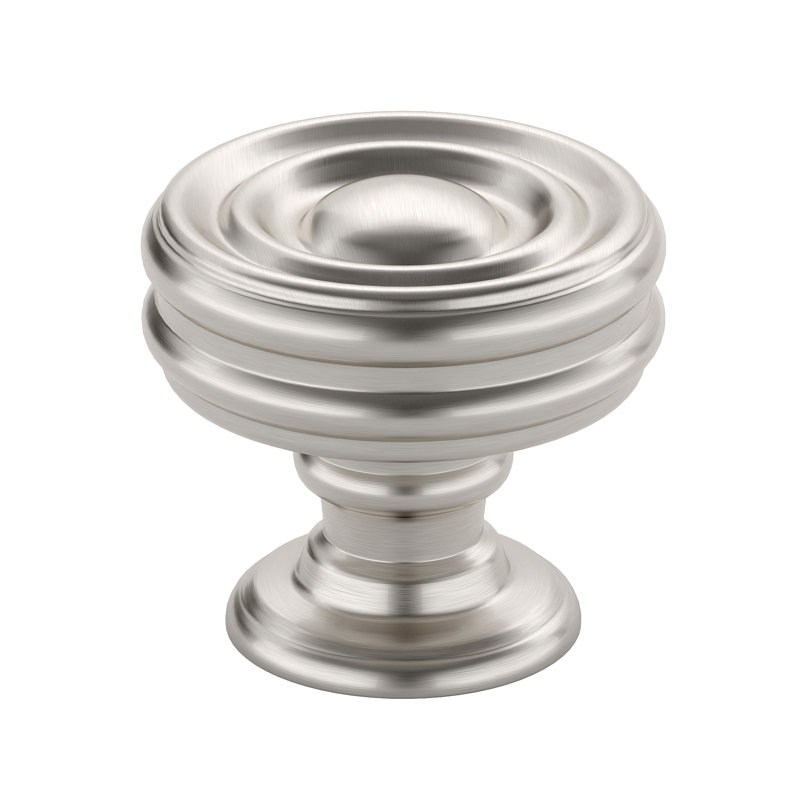 Poignée ronde de 1 3/8 po de diamètre, Nickel brossé