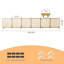 Chien en bois à 6 panneaux pour les portes et les escaliers, barrière intérieure autoportante pour animaux de compagnie, conception pliante, aucun assemblage requis, pliage double face flexible, petits animaux de compagnie idéaux, utilisation pliable de 31 po de hauteur