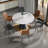 Round Stone Dining Table for Modern Living Room, Home-685046072-685046073