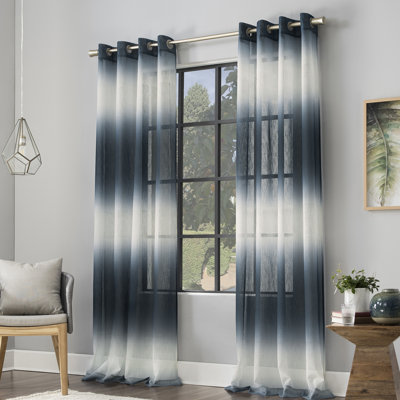 Scott Living Atlantic Ombre Open Weave Sheer Grommet Curtain Panel