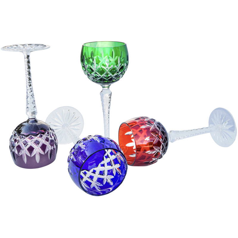 12oz. Handmade Crystal Wine Glass Set