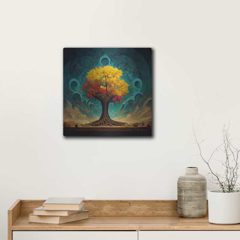 «Arbre de vie 26» par Ray Heere, art mural en métal, H 12 po x l 12 po