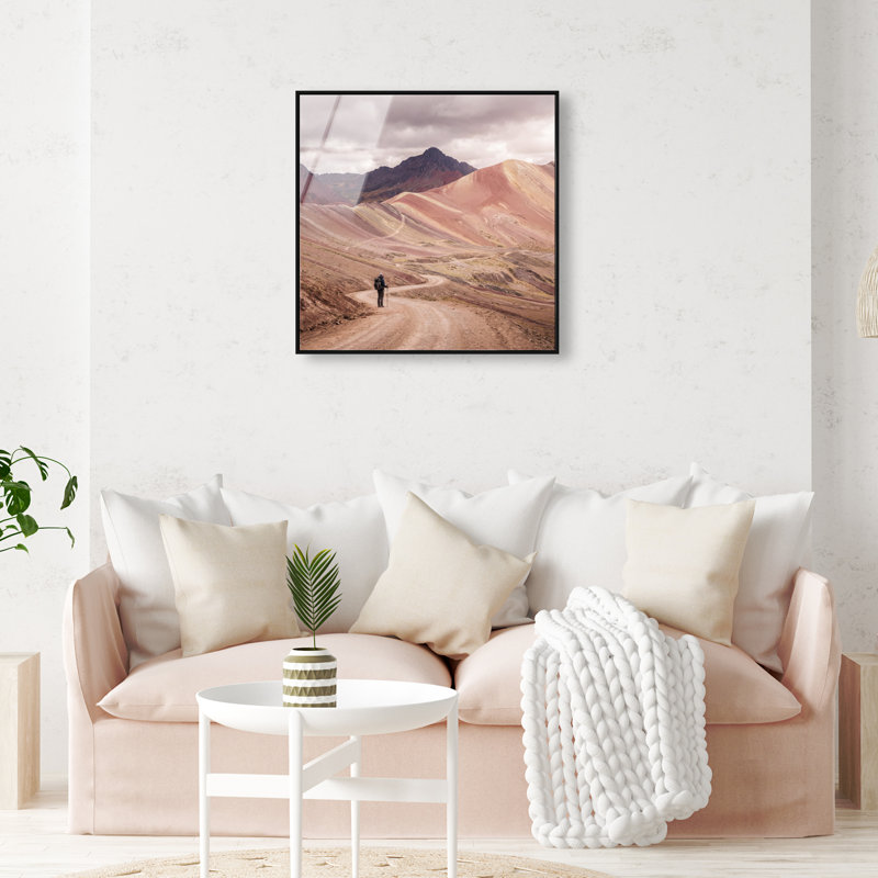On My Way Print by Oliver Gal, 31" H x 31" W, Black Floater Frame