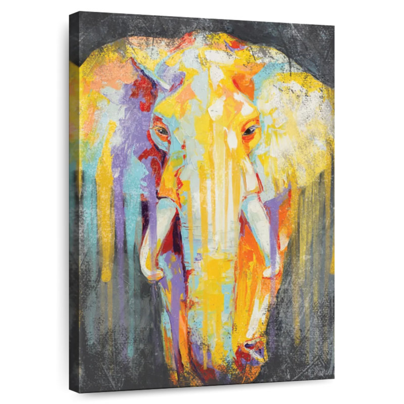 Brampt Elephant Paint Drip, 51" H x 34" W