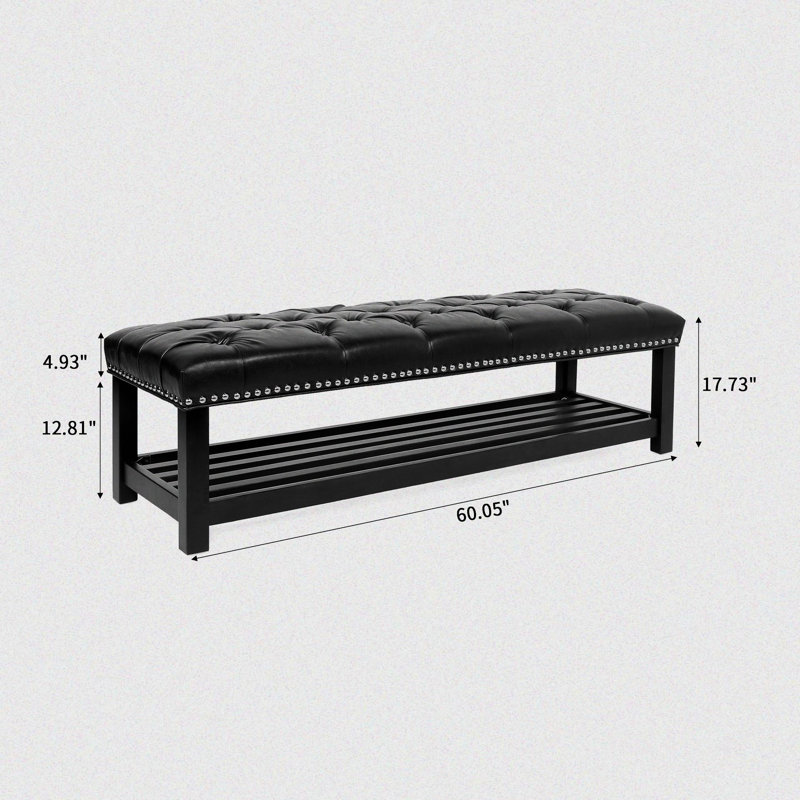 Banc de rangement Montisano, Brun