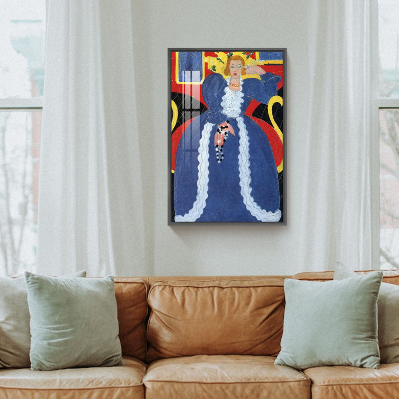 «Matisse Artwork» par Henri Matisse, reproduction d'art sur toile, H 24 po x l 16 po x P 1,3 po, Cadre noir