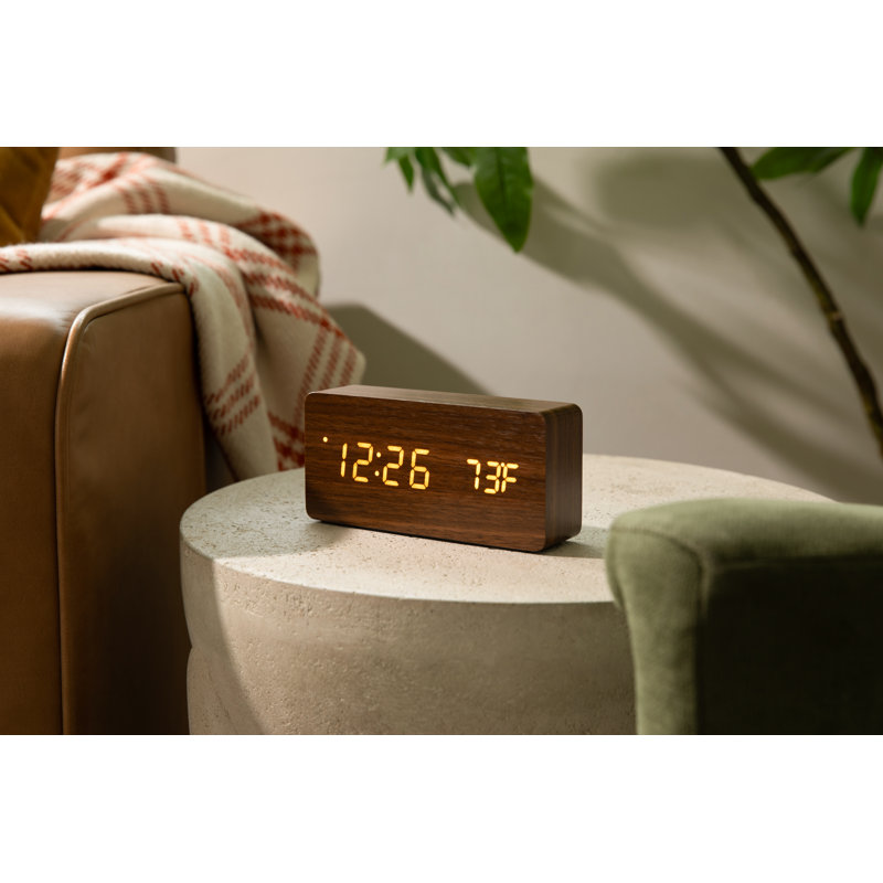 AuraForm Digital Clock – Espresso, Espresso