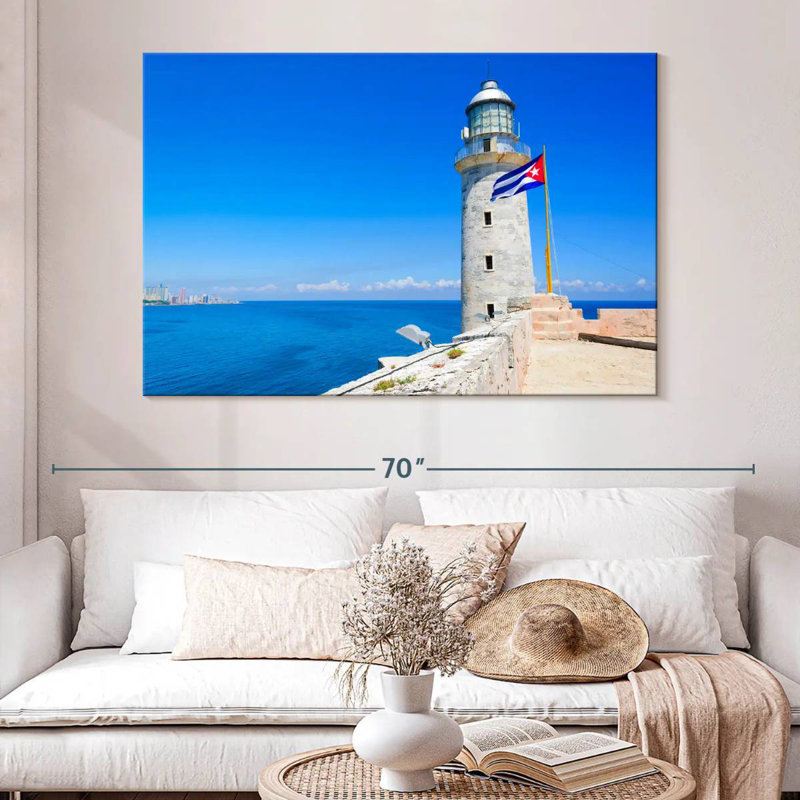 Lilie El Morro Lighthouse, 34" H x 51" W