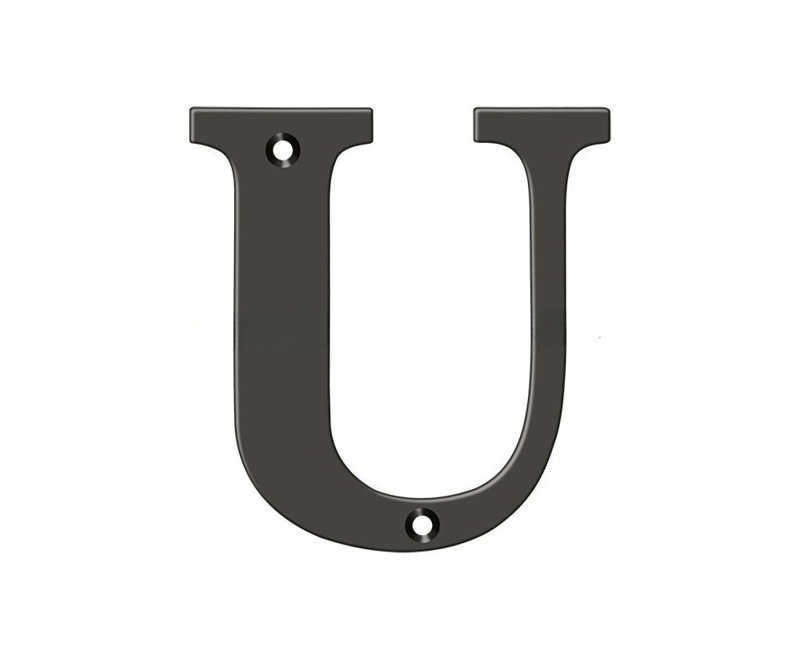 Deltana RL4U-10B 4" Residential Letter U; Oil Rubbed Bronze Finish, Oil Rubbed Bronze