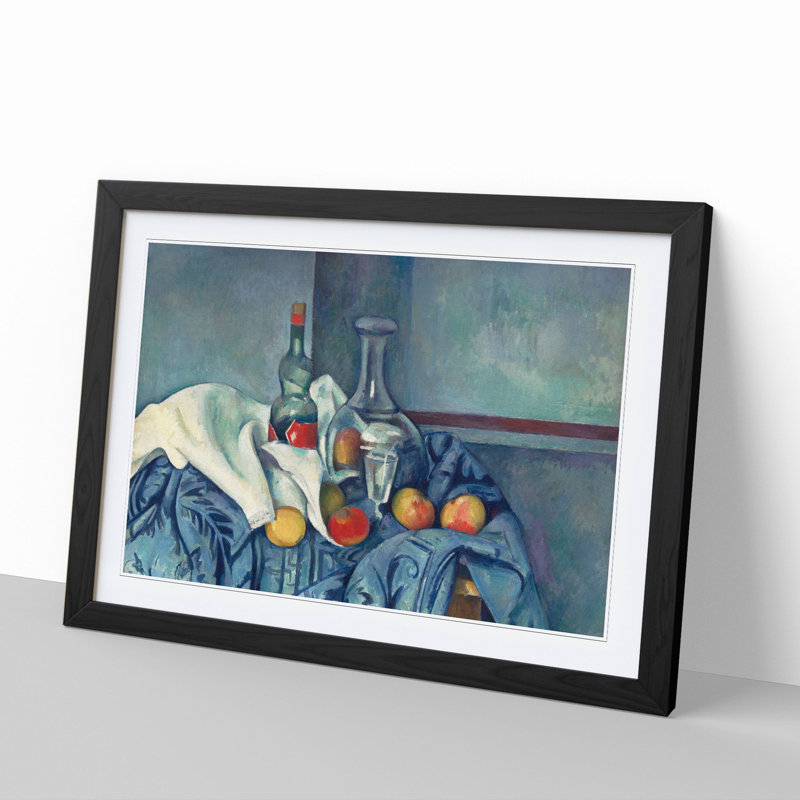 Still Life with Apples Vol.2 by Paul Cezanne - Picture Frame Painting, Black, 48cm H x 65cm W x 2cm D