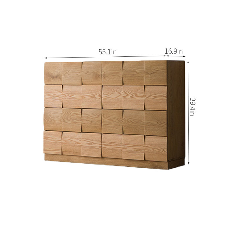 Commode d'appoint moderne avec rangement en bois massif