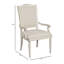 Chaise avec accoudoirs rembourrée Daniella - crème