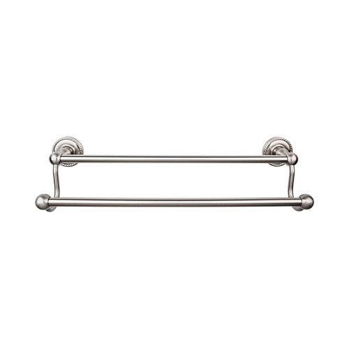 Edwardian Bath Double 20 1/2" Wall Mounted  Towel Bar, Brushed Satin Nickel