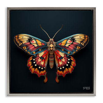 Art mural sur toile à motif de papillon de nuit Vivid par Roozbeh Bahramali
