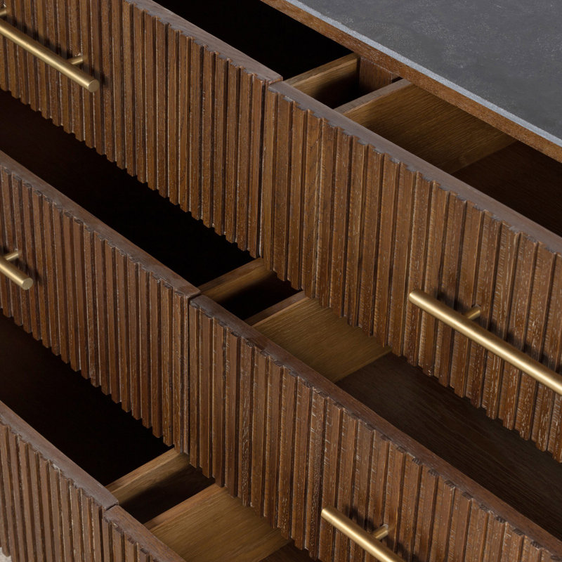 Fletcher 6 - Drawer Dresser, Terra Brown Oak