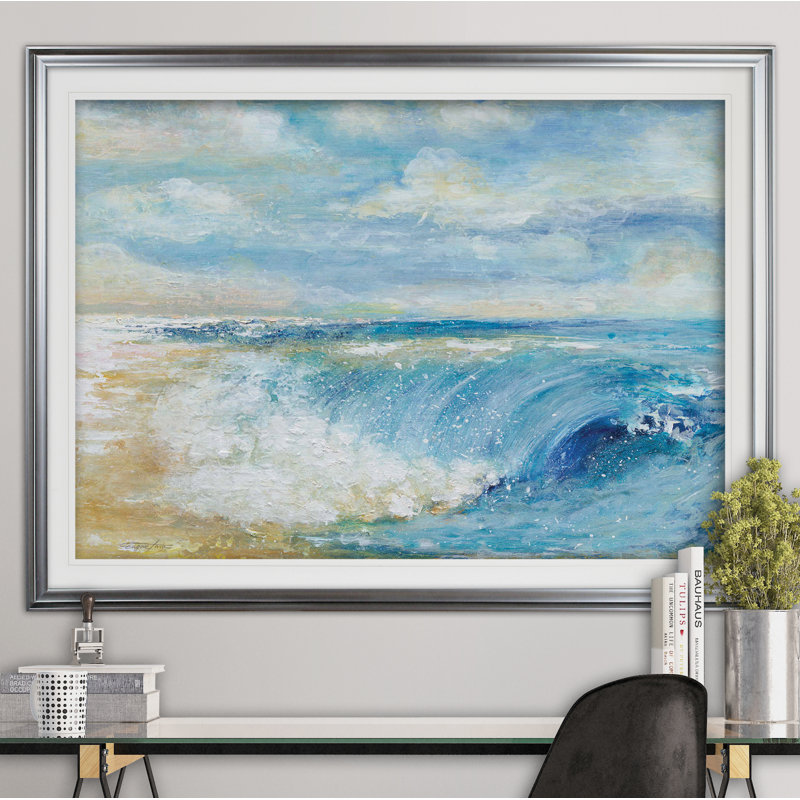 « the perfect wave », impression, Argent, H 24 po x l 32 po x P 1,5 po