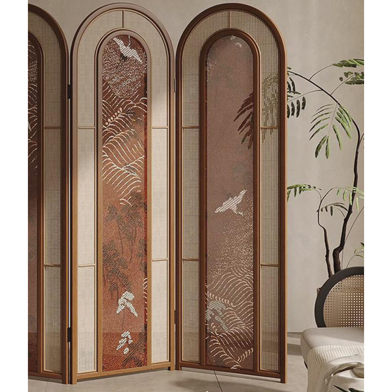 Paravent français en cèdre antique, H 74,8 po x l 59,06 po x P 1,18 po
