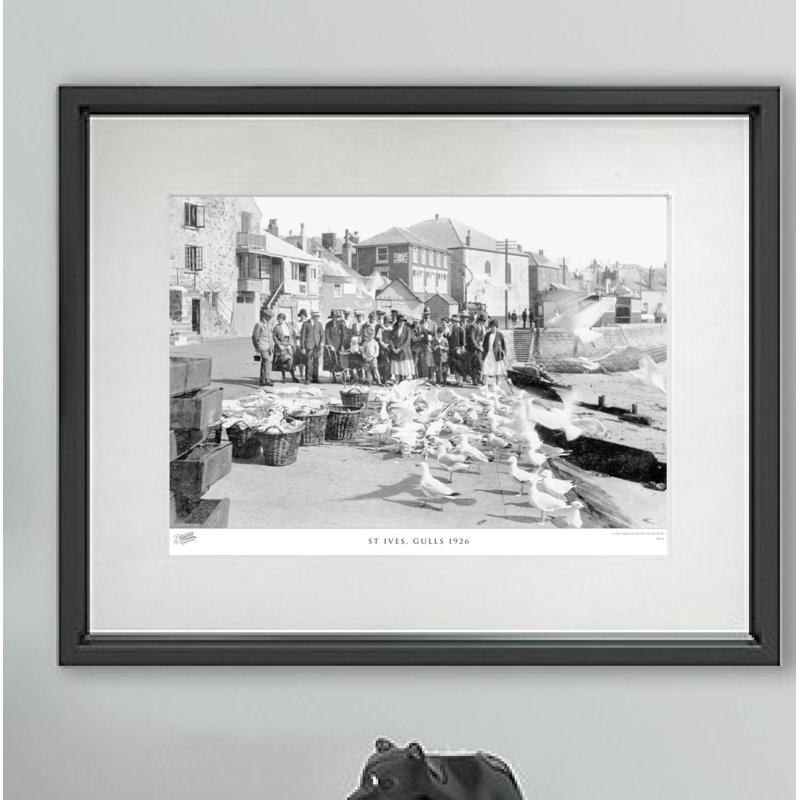 St Ives, Gulls 1926 by Francis Frith - Single Picture Frame Print, 28cm H x 36cm W x 2.3cm D