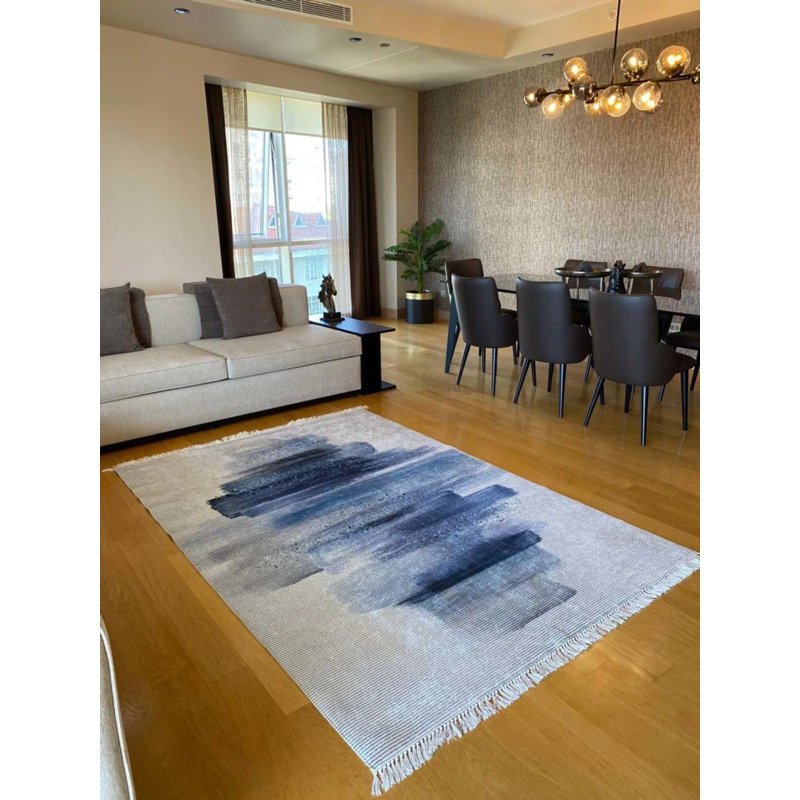 Lao Performance Washable Abstract Indoor / Outdoor Rug, Runner 5'3" x 11'6"
