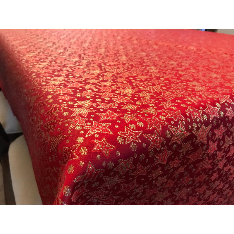 Linge de table Kalvi Brocade, Rouge, 72 po x 56 po