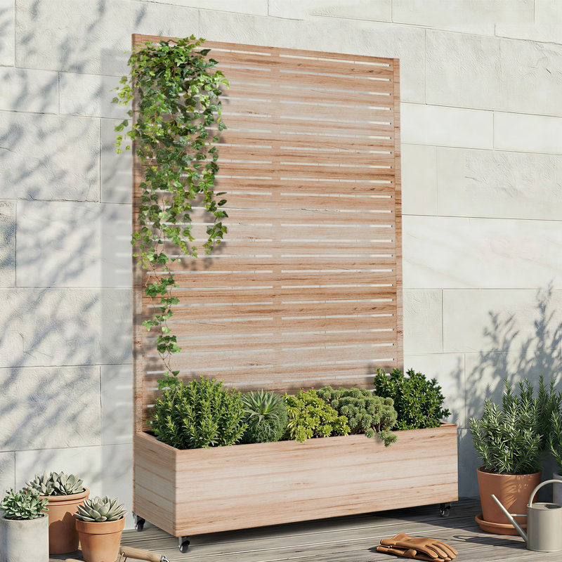 Metal Raised Garden Bed with Trellis, Garden Box for Vegetables and Flowers, Trellis Planter Box for Climbing Plants and Vines, Galvanized Raised Garden Bed