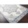 Hilyard Oriental Navy/Medium Gray/Cream/Silver Gray Area Rug