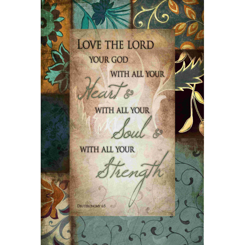 «Love the Lord with All Your Heart», reproduction sur toile tendue, H 12 po x l 8 po