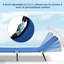 Chaise pliante d'extérieur inclinable - 5 positions, tissu bleu, chaise longue de patio à 5 dossiers réglables, siège en tissu pour la cour