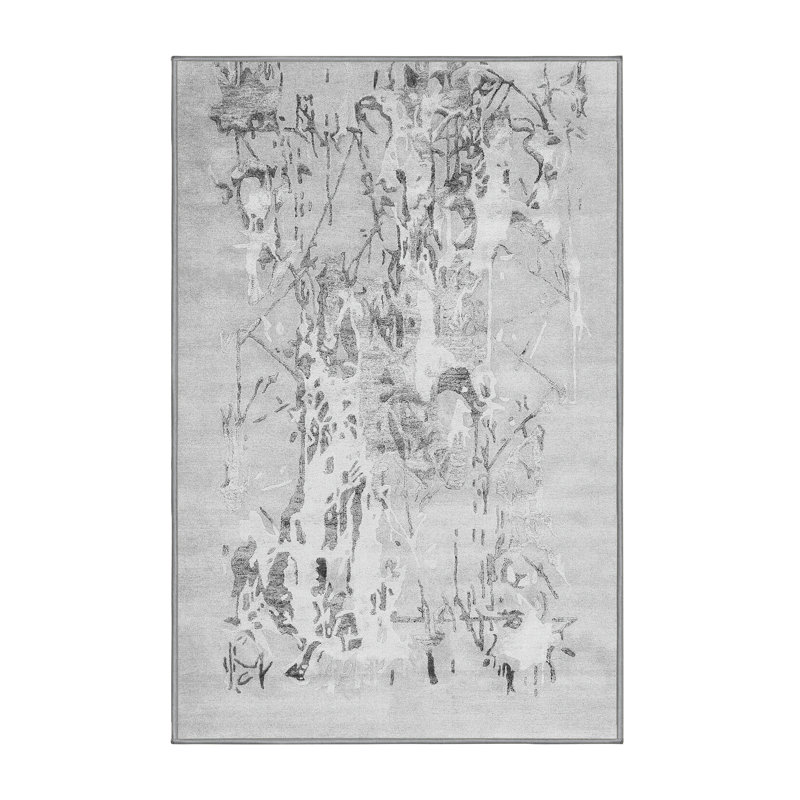 Tapis gris contemporain 2278, Rectangle 2 pi x 3 pi