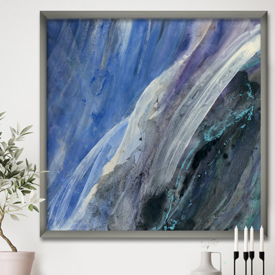 «Black and Blue Abstract Water Painting», reproduction d'art sur toile