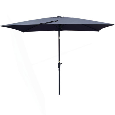 6 X 9Ft  Patio Umbrella Outdoor  Waterproof Umbrella With Crank And Push Button Tilt Without Flap For Garden Backyard Pool  Swimming Pool Market