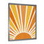 «Minimalist Bright Shining Orange Sun Rays II», impression sur toile-59537790-59537789