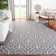 Waucoma Hand Woven Flat Weave Wool/Cotton Geometric Rug in Ivory/Gray