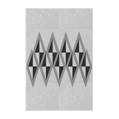 Tapis décoratif géométrique noir Rockhampton