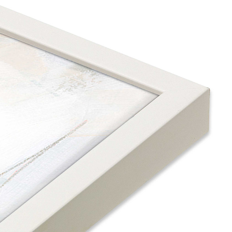 Hush Pink Abstract II, reproduction dans un cadre, Encadrement de coin ouvert blanc opaque, H 15 po x l 12 po