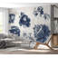 Adhésif mural floral pelez et collez - Jardin des souvenirs - bleu-116176489