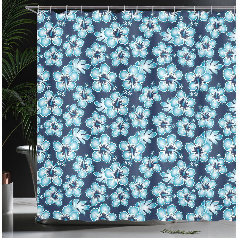 Ensemble de rideau de douche + crochets, H 69 po x l 105 po