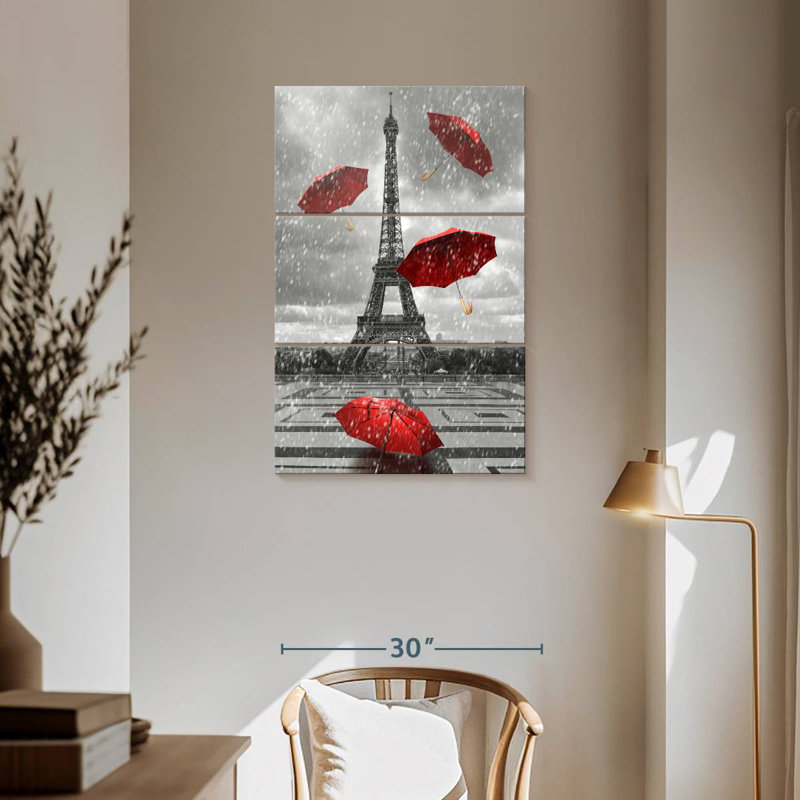 Masam Pop Red Paris Umbrellas