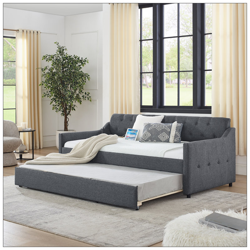 Lit pour chambre à coucher, Gris foncé