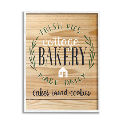«Fresh Pies Cottage Bakery Rustic Country Kitchen», art mural sur toile tendue par Amanda Mcgee