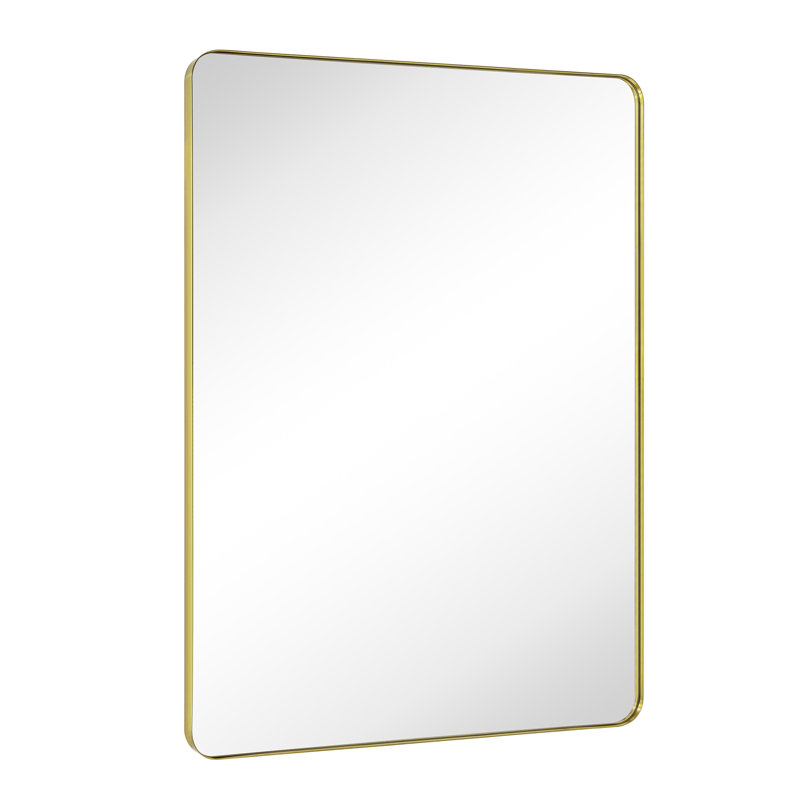 Miroir de salle de bain Kengston, Or brossé, 48 po x 36 po