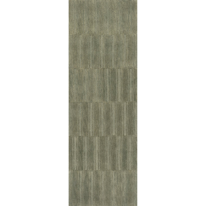  Tapis en laine à carreaux Starke, Tapis de couloir 2 pi 8 po x 8 pi