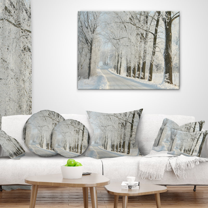 Oreiller en bois dense road, 16 po x 1 po, Coussin décoratif