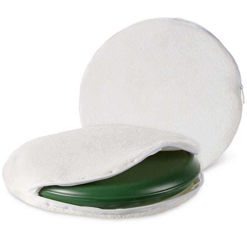 Microwavable White Fleece Pet Heating Pad Set