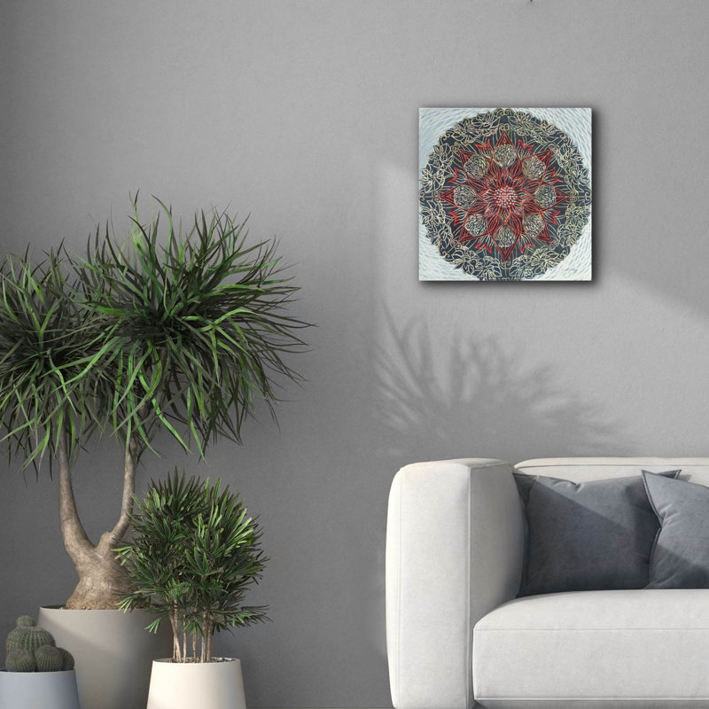 «Starshine Mandala 2» par Candra Boggs, art mural sur toile, H 18 po x l 18 po x P 0,75 po